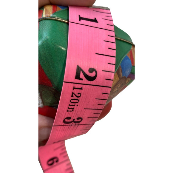 Vintage 90s Santa Tin Christmas Tree Holiday Gift Box Or Decor Container - Picture 6 of 6